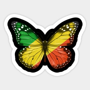 Congon Flag  Butterfly - Gift for Congon From Republic Of The Congo Sticker